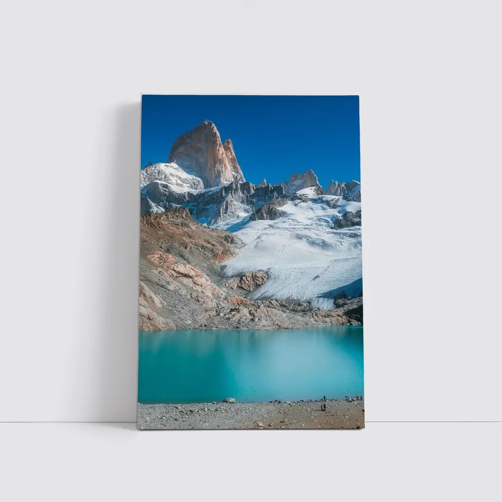 Mount Fitz Roy Glacier Turquoise Lake Patagonia – Wall Art