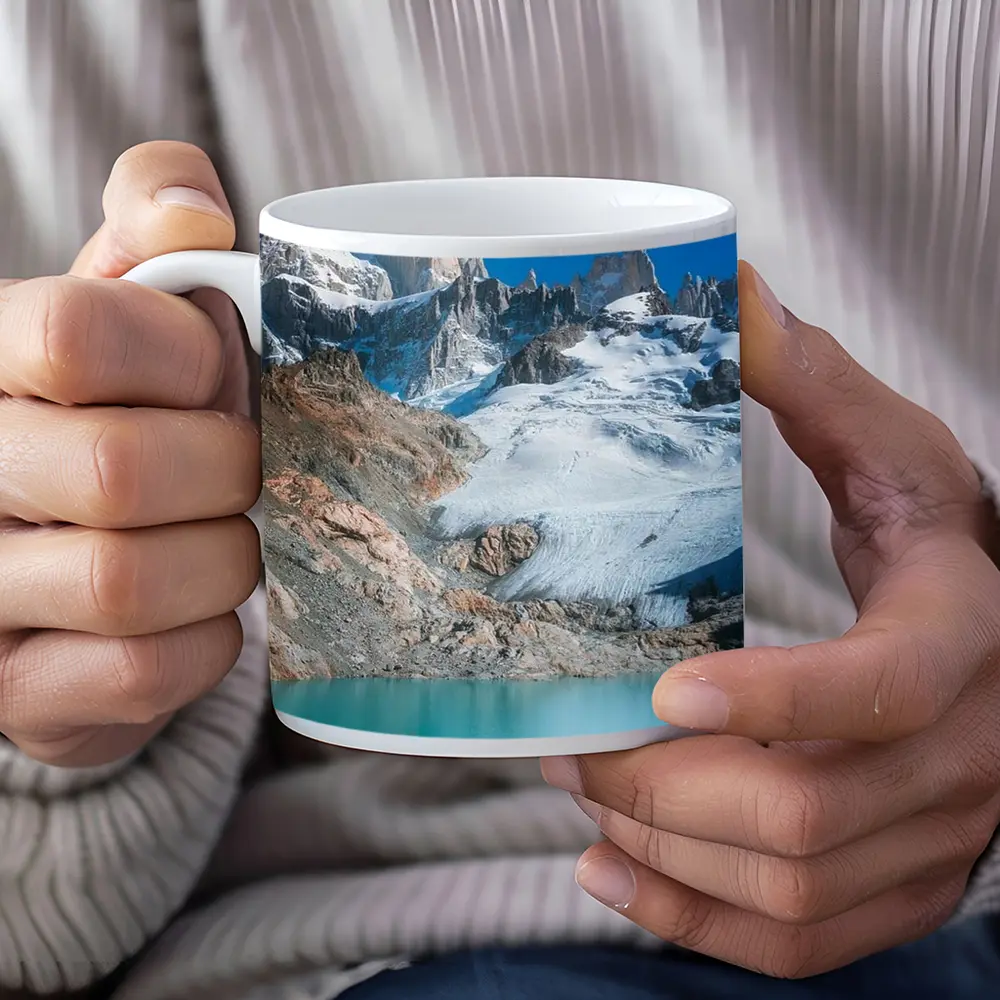 Mount Fitz Roy Glacier Turquoise Lake Patagonia – Mugs