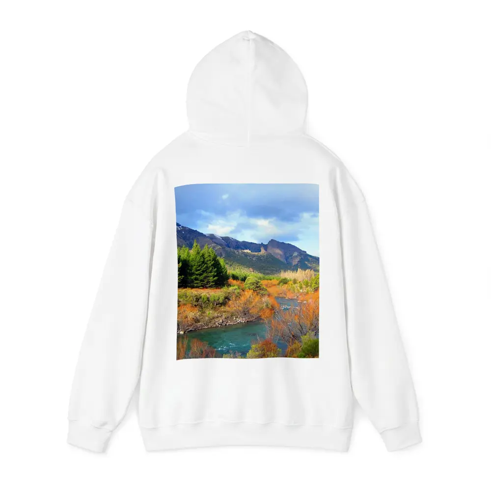 Mountain River Autumn Forest Landscape – Hoodies