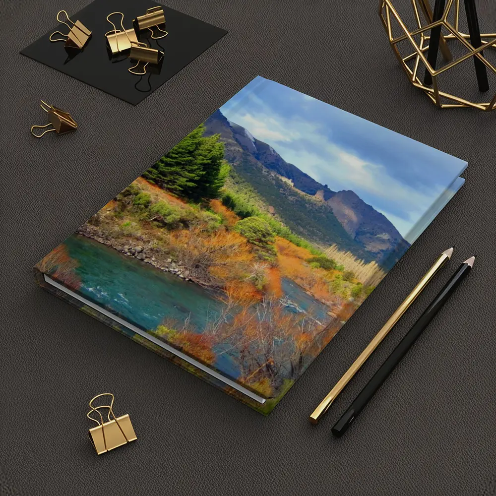 Mountain River Autumn Forest Landscape – Notebooks