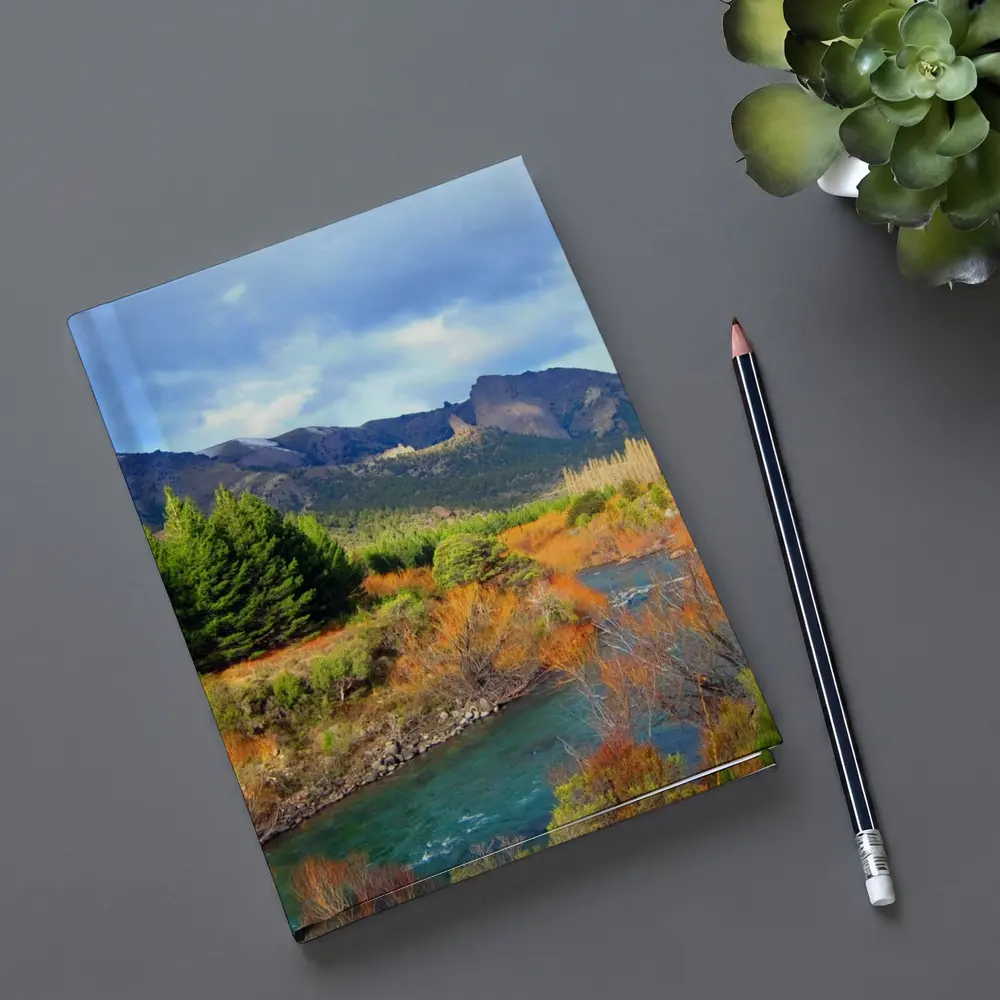 Mountain River Autumn Forest Landscape – Notebooks