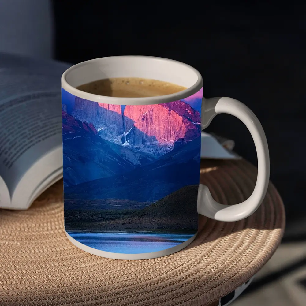 Torres del Paine Pink Sunrise Mountain Lake – Mugs