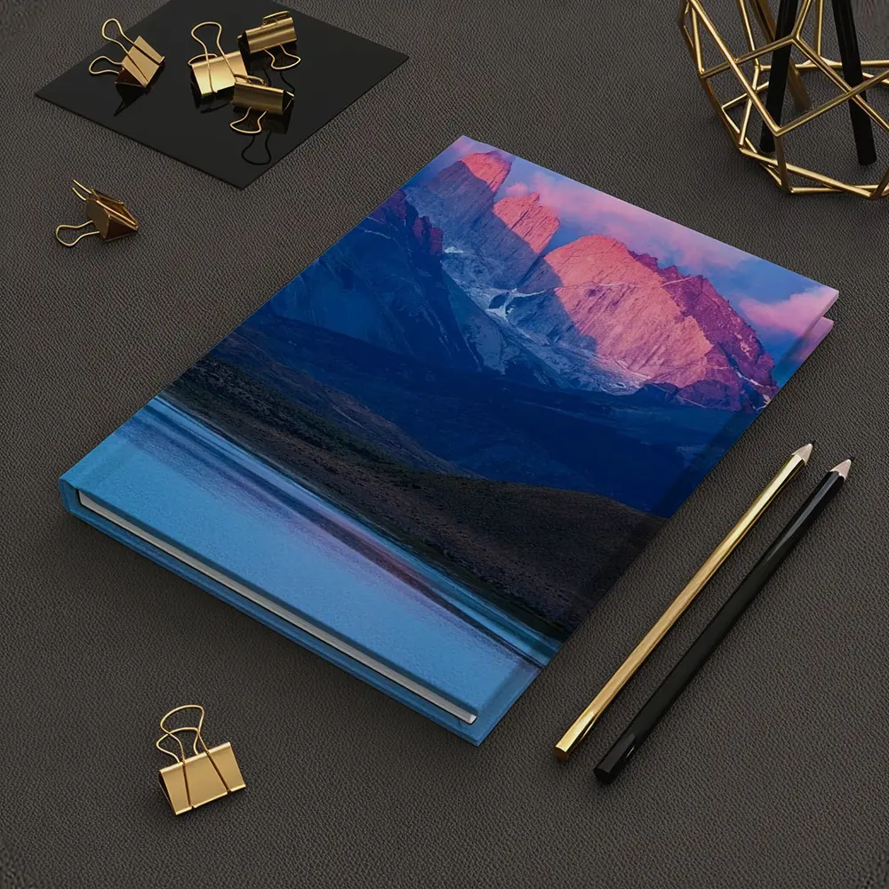 Torres del Paine Pink Sunrise Mountain Lake – Notebooks