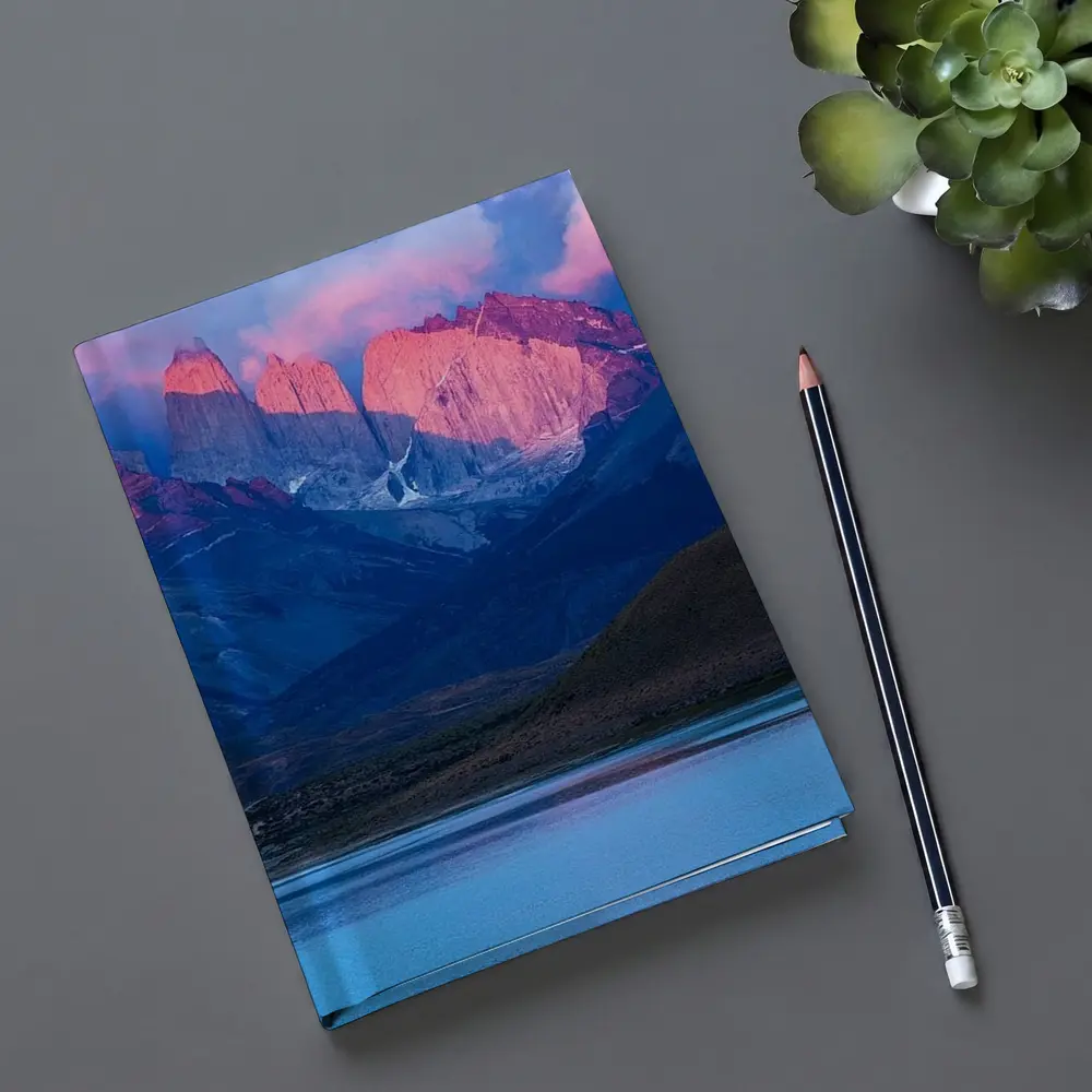 Torres del Paine Pink Sunrise Mountain Lake – Notebooks
