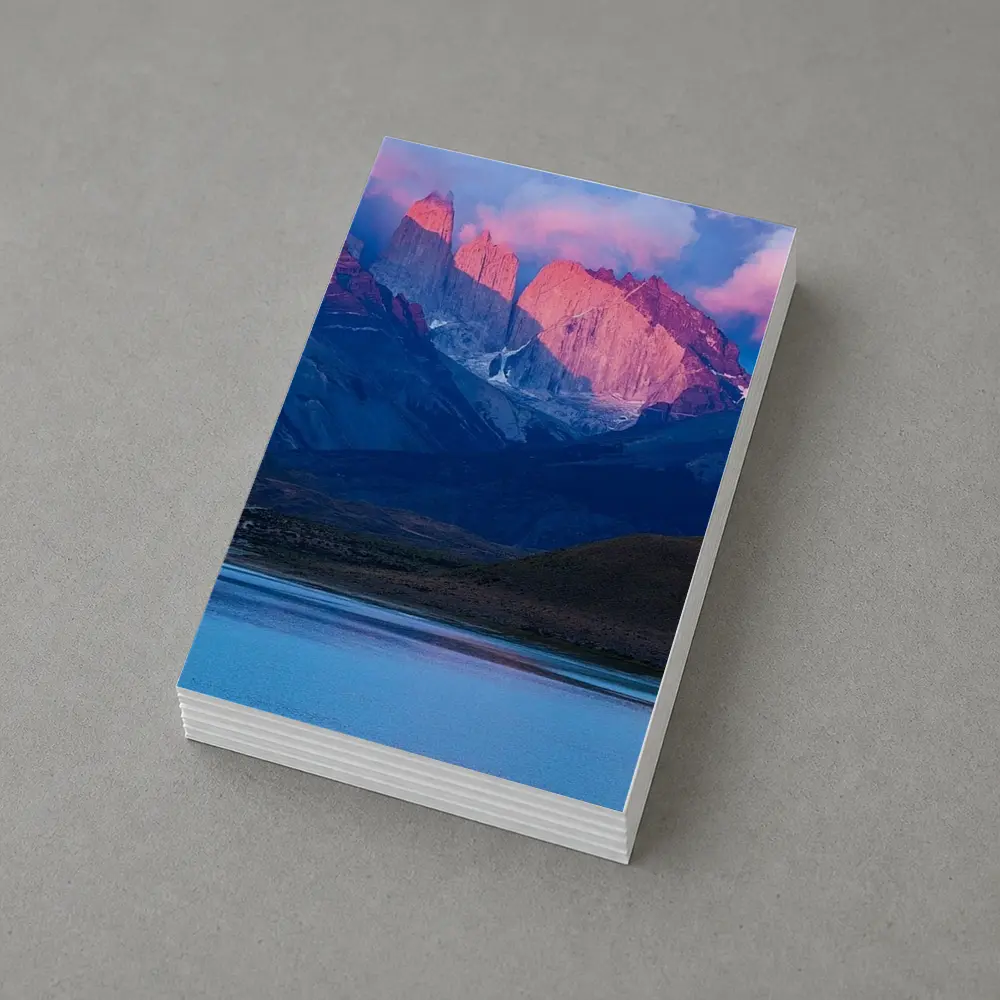 Torres del Paine Pink Sunrise Mountain Lake – Postcards