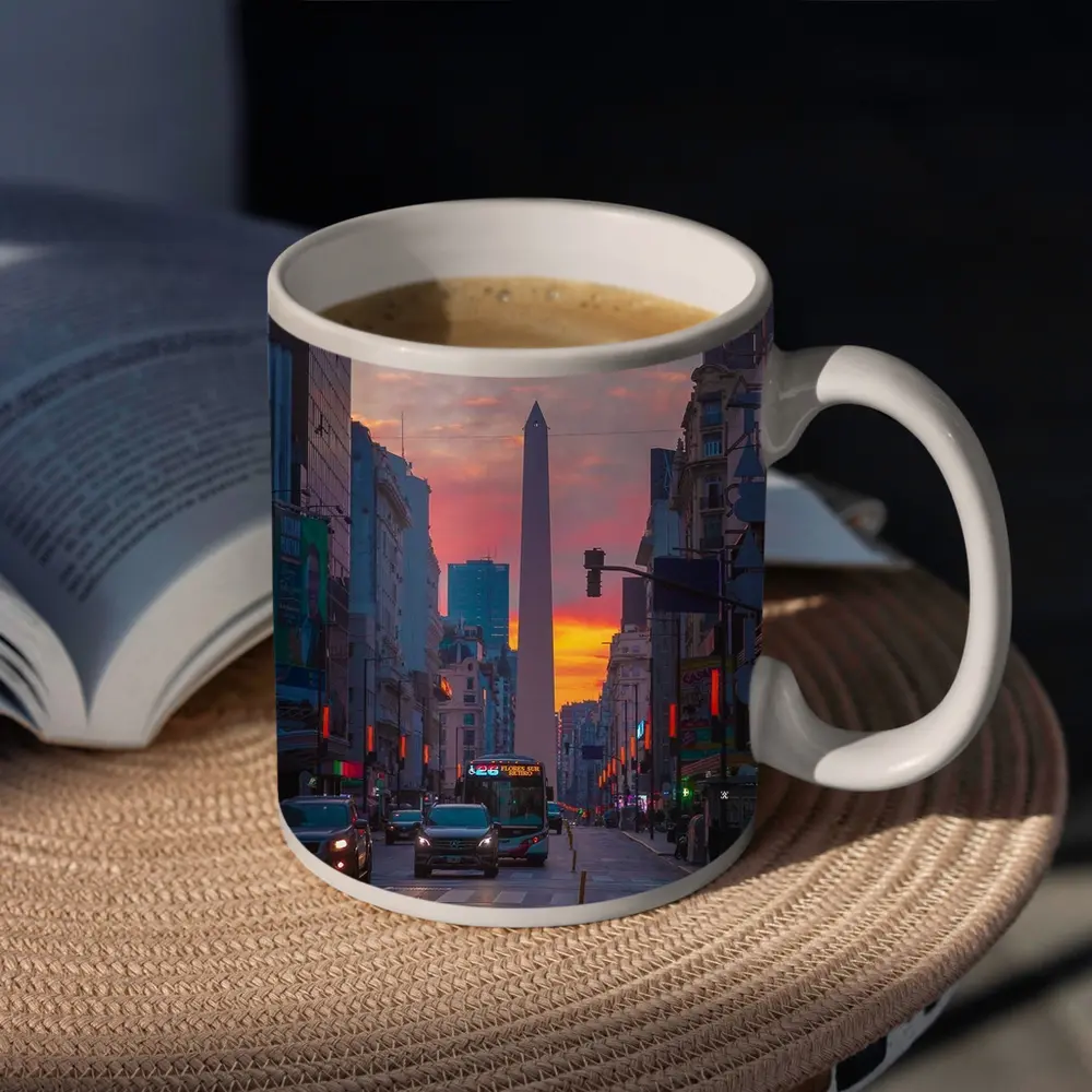Buenos Aires Obelisk Sunset Street View – Mugs