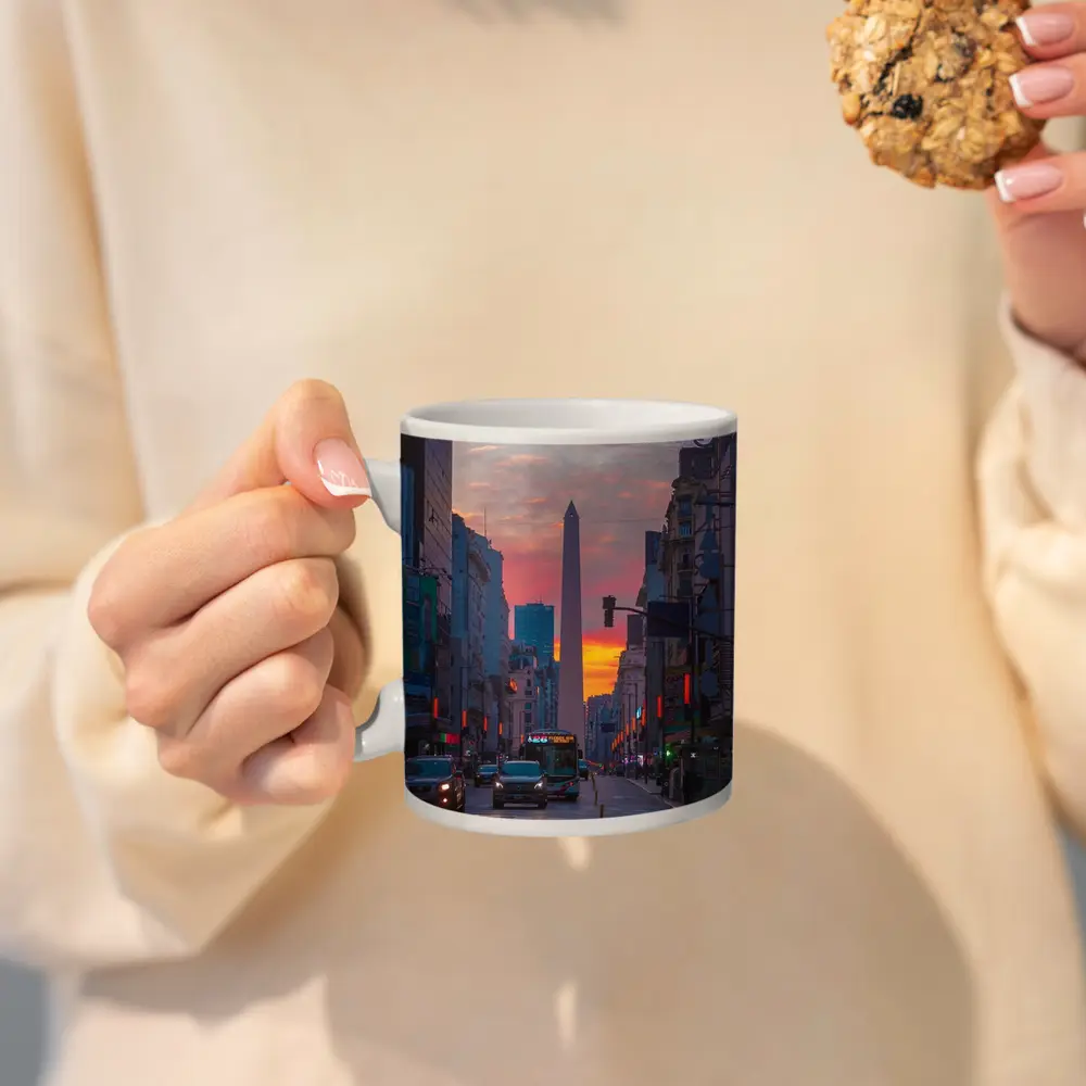 Buenos Aires Obelisk Sunset Street View – Mugs