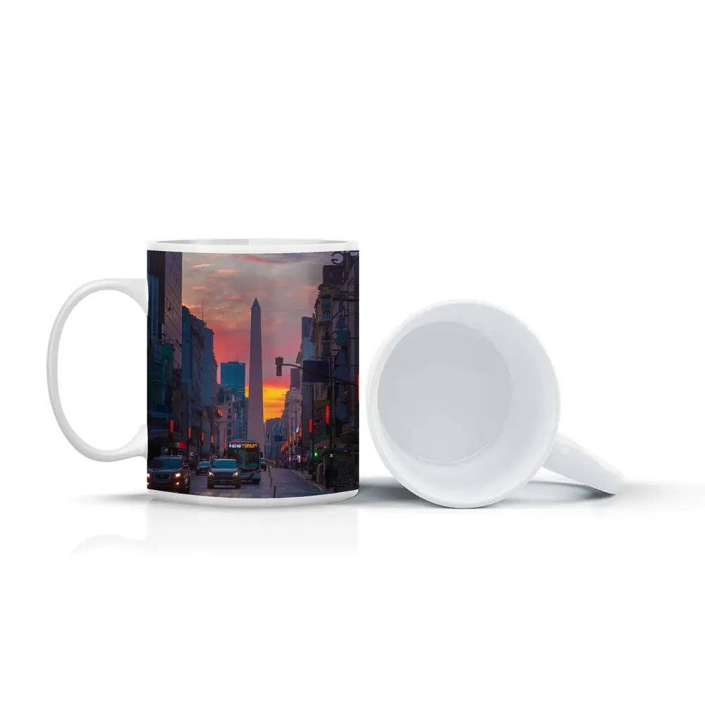 Buenos Aires Obelisk Sunset Street View – Mugs