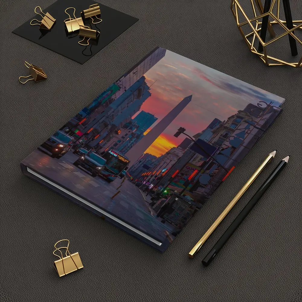 Buenos Aires Obelisk Sunset Street View – Notebooks