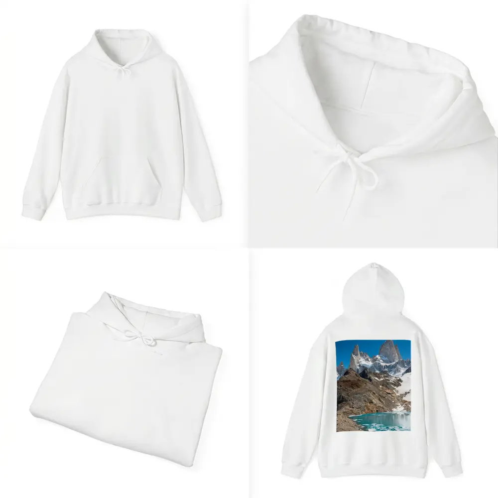 Fitz Roy Peak Turquoise Glacial Lake Patagonia – Hoodies