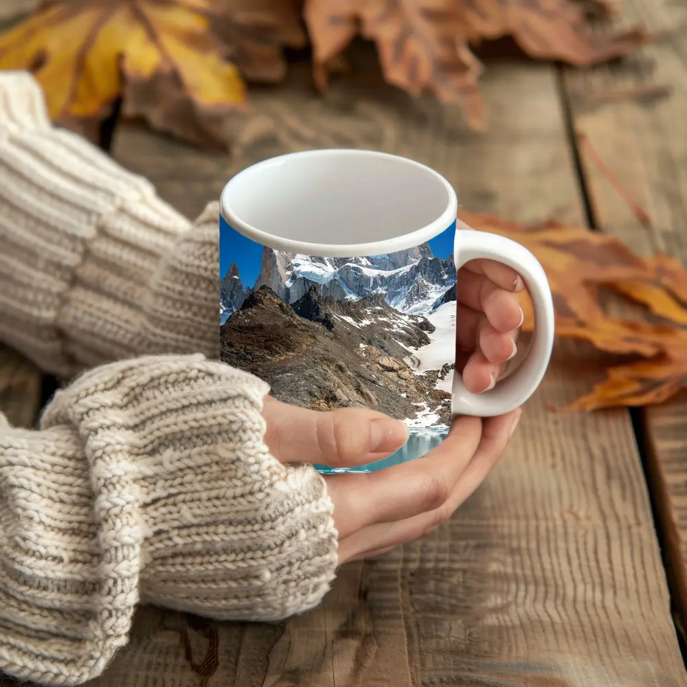 Fitz Roy Peak Turquoise Glacial Lake Patagonia – Mugs