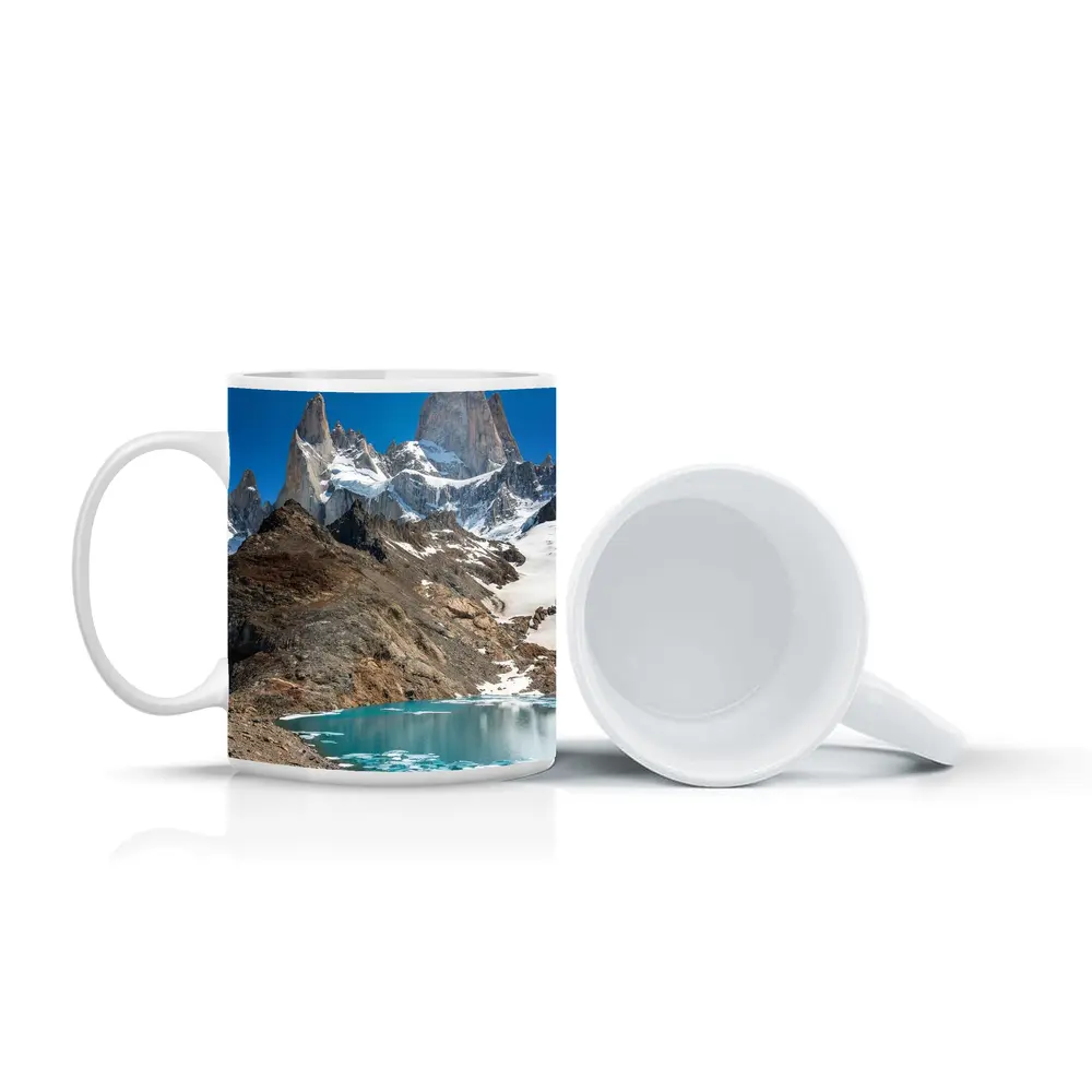 Fitz Roy Peak Turquoise Glacial Lake Patagonia – Mugs