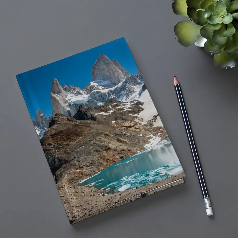 Fitz Roy Peak Turquoise Glacial Lake Patagonia – Notebooks