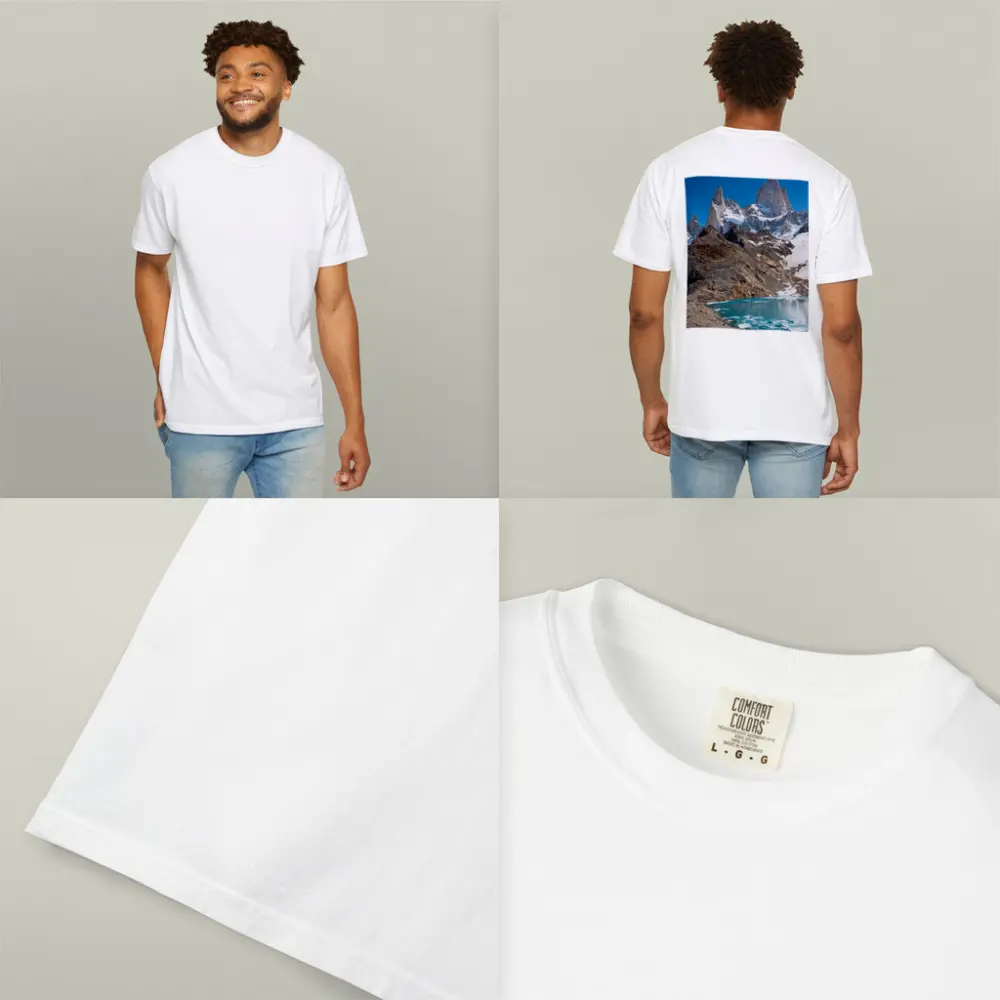 Fitz Roy Peak Turquoise Glacial Lake Patagonia – T-Shirts