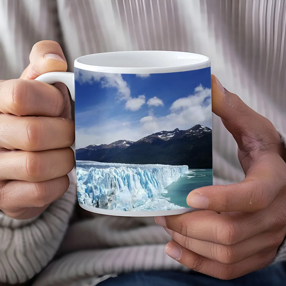 Perito Moreno Glacier Patagonia Mountains Blue Sky – Mugs