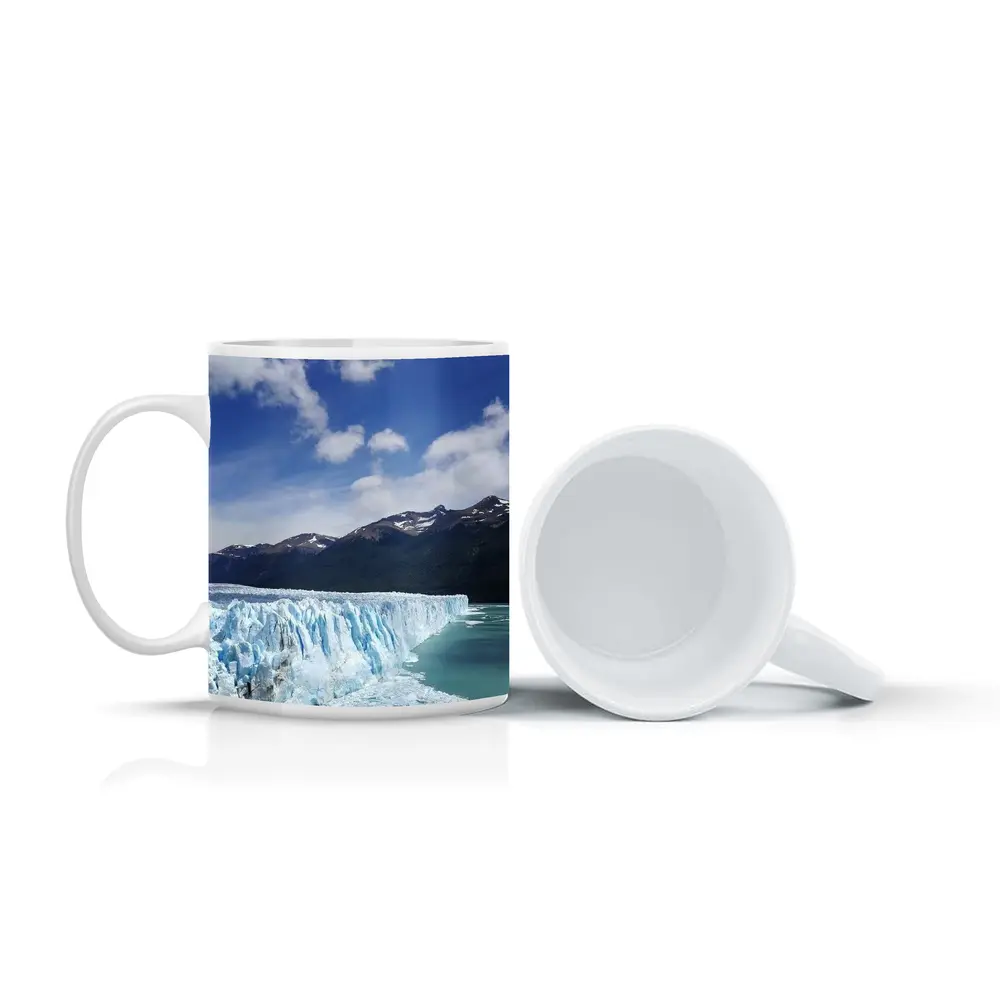 Perito Moreno Glacier Patagonia Mountains Blue Sky – Mugs