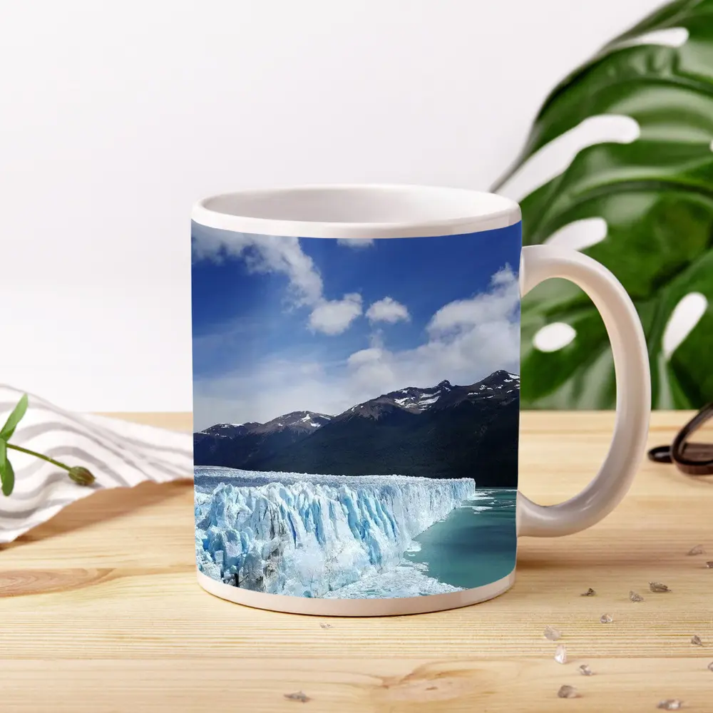 Perito Moreno Glacier Patagonia Mountains Blue Sky – Mugs