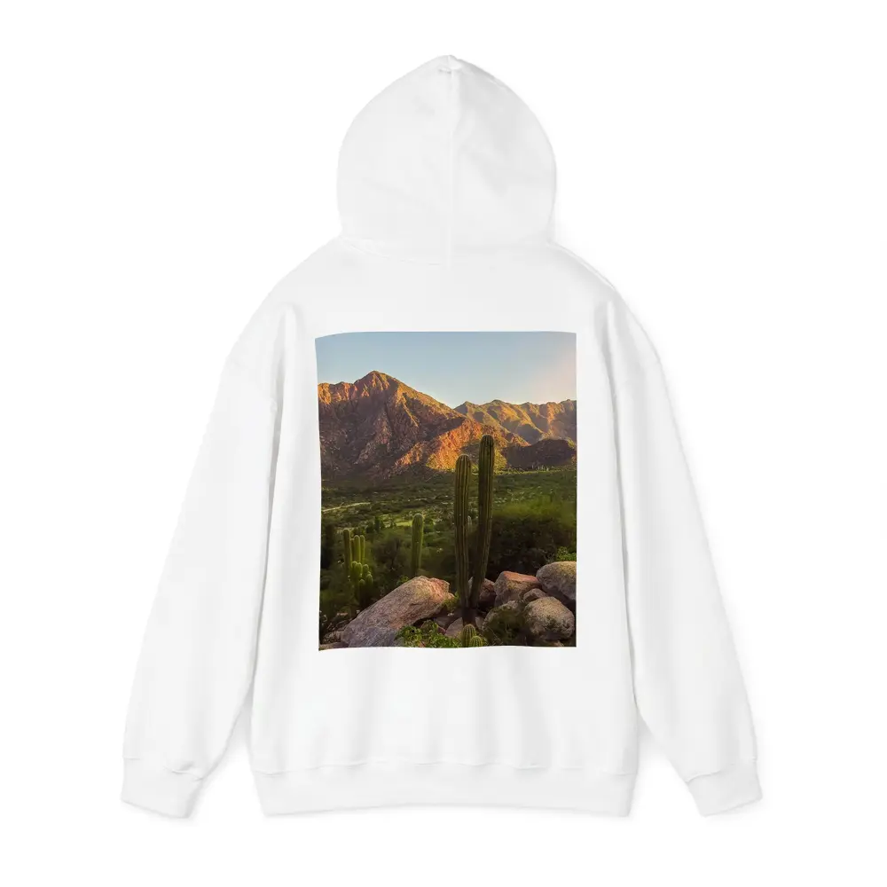 Saguaro Cactus Desert Mountains Golden Hour – Hoodies