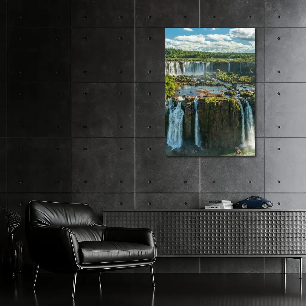 Iguazu Falls Aerial View Lush Green Jungle – Wall Art