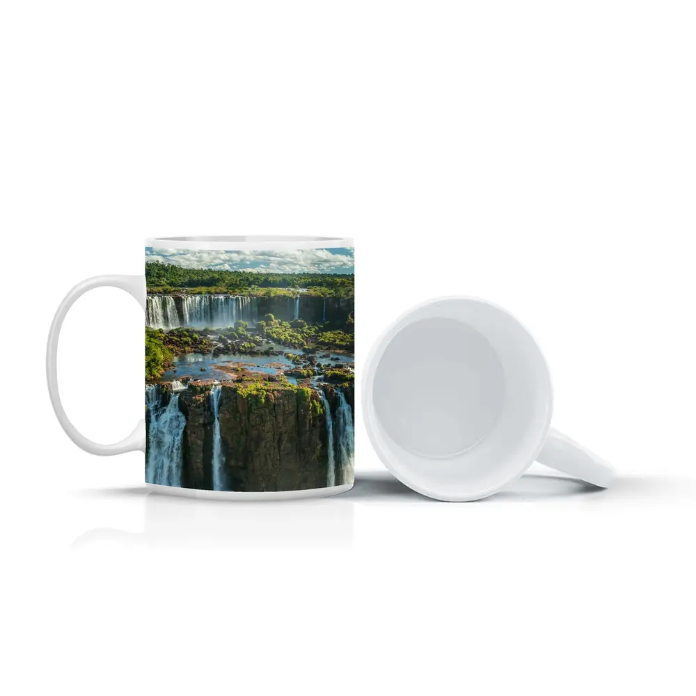 Iguazu Falls Aerial View Lush Green Jungle – Mugs