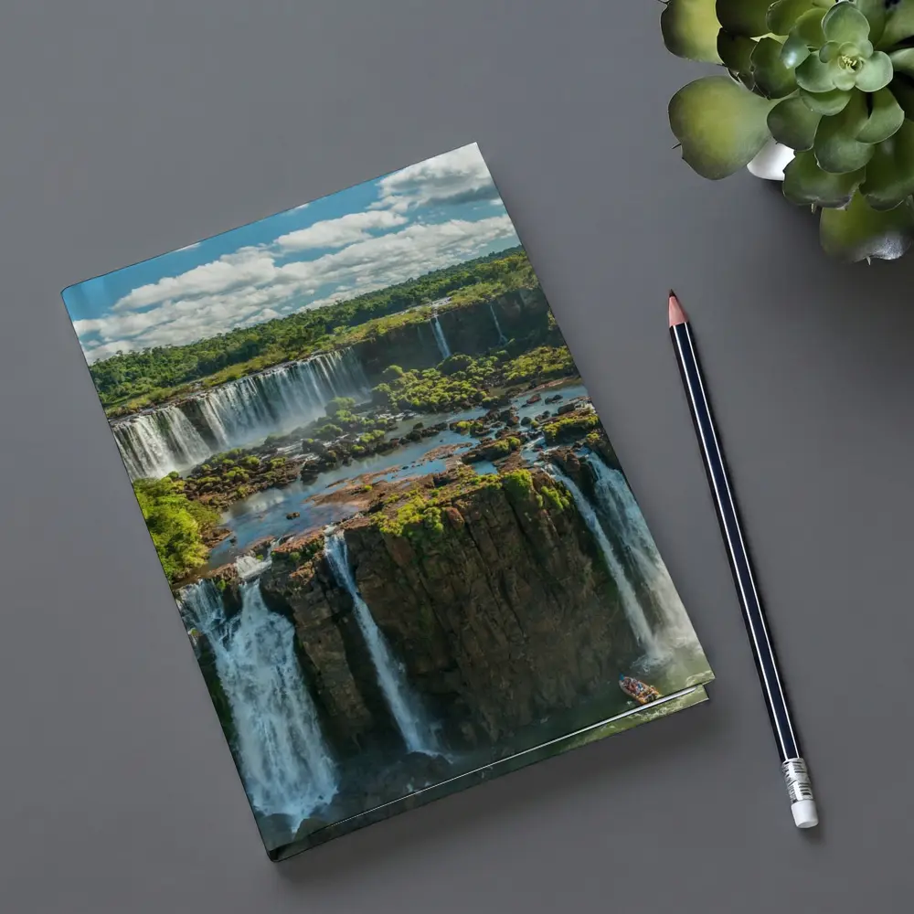 Iguazu Falls Aerial View Lush Green Jungle – Notebooks