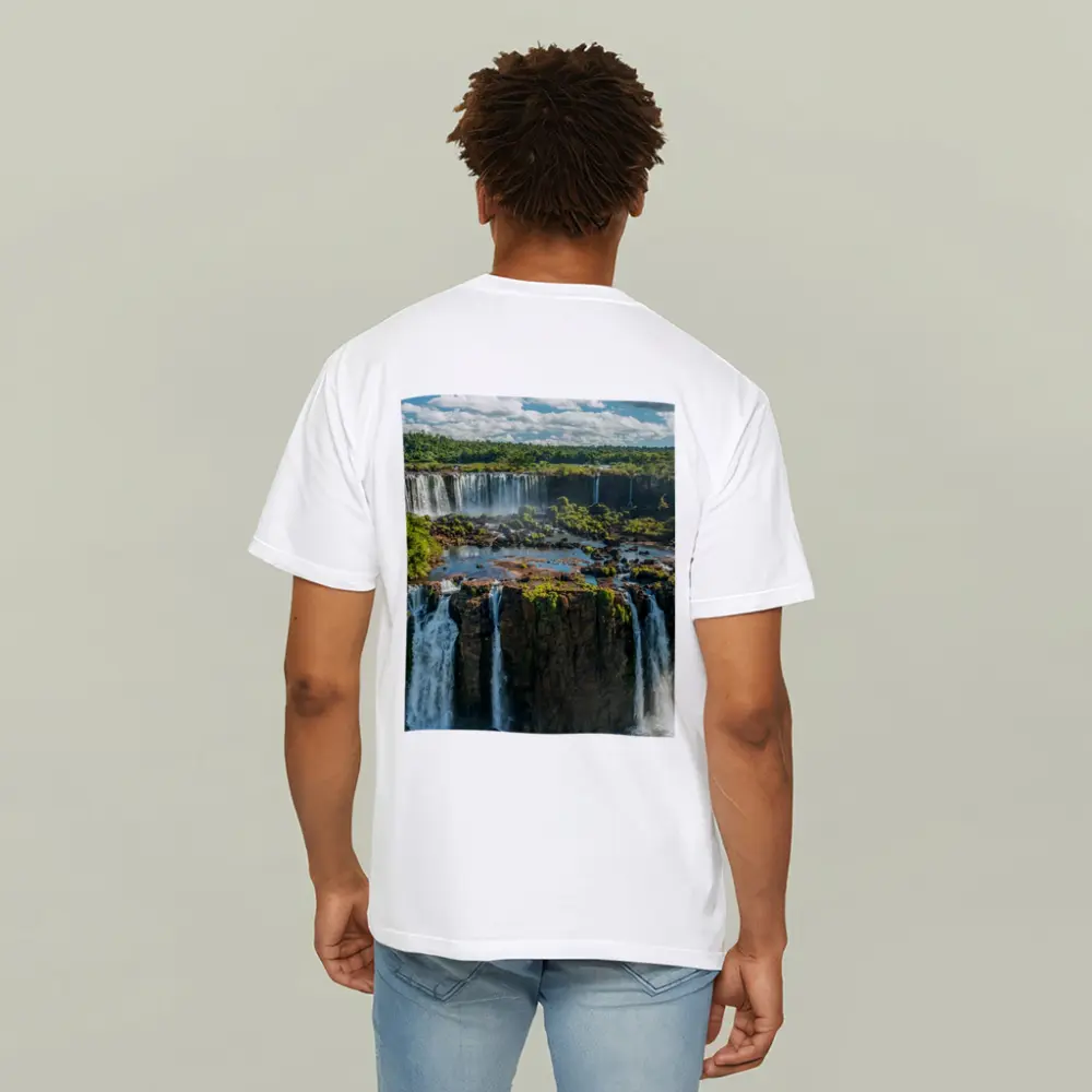 Iguazu Falls Aerial View Lush Green Jungle – T-Shirts