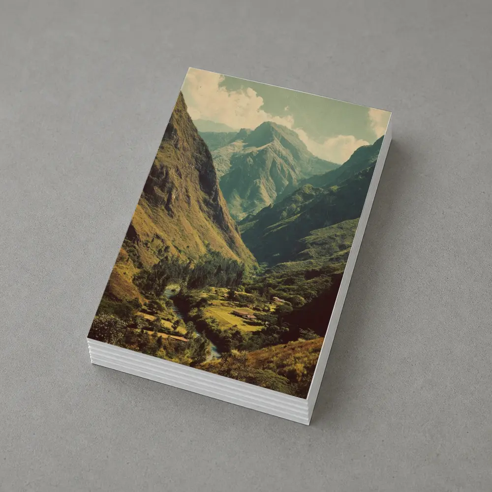 Green Mountain Valley River Landscape Art – Postcards