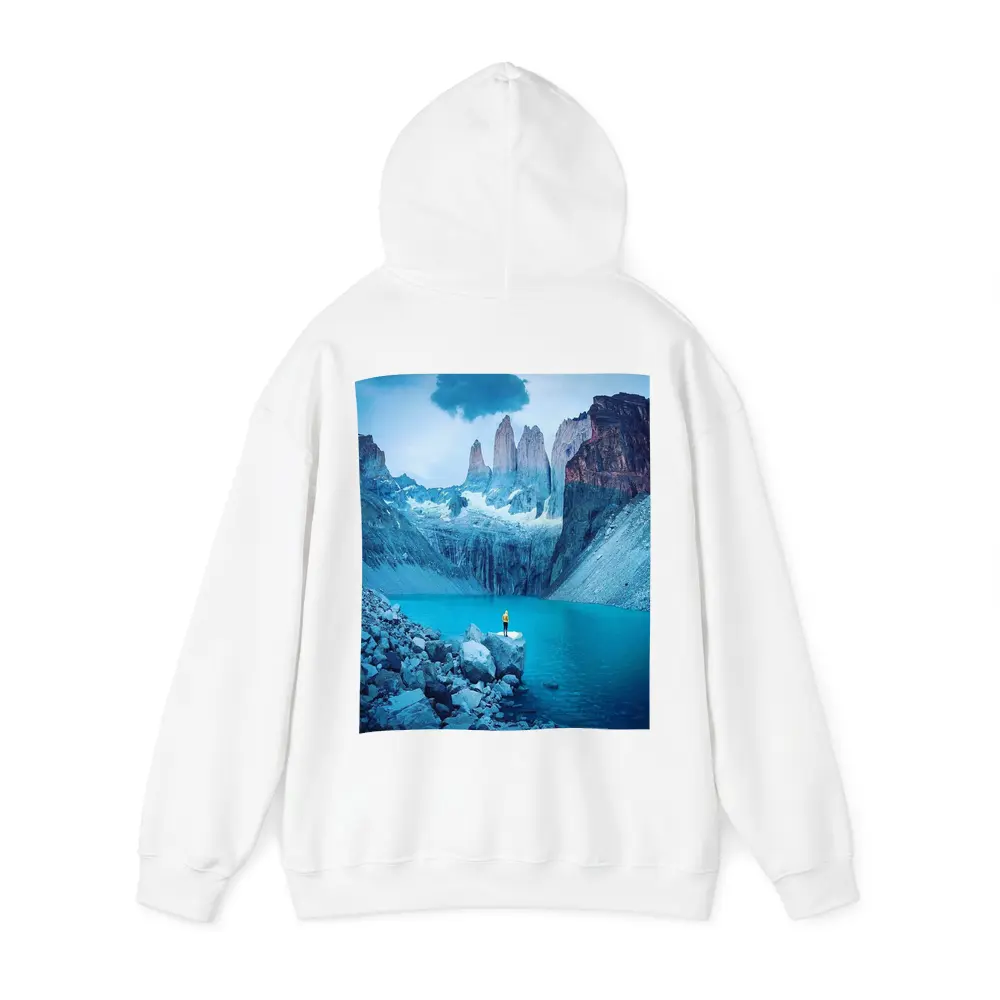 Lone Hiker Torres del Paine Blue Lake – Hoodies