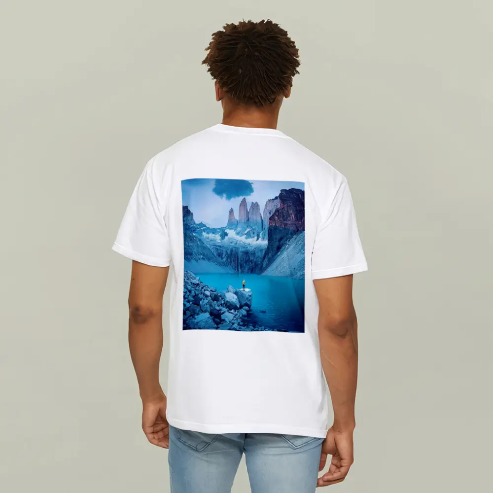 Lone Hiker Torres del Paine Blue Lake – T-Shirts