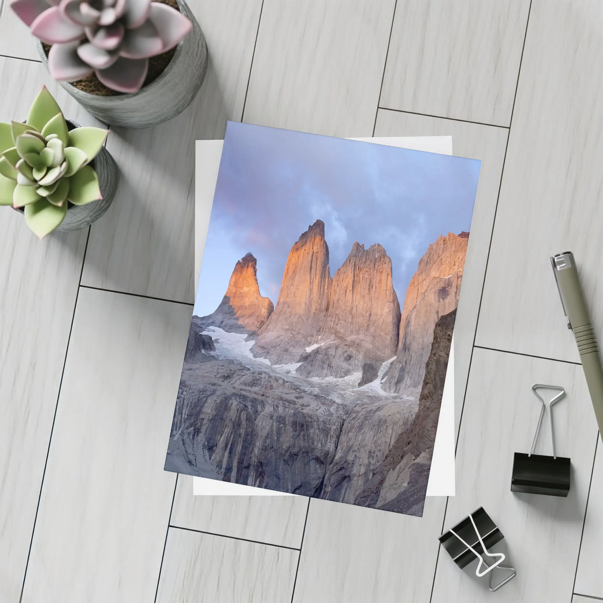 Torres del Paine Towers Sunrise Chile Mountains – Postcards
