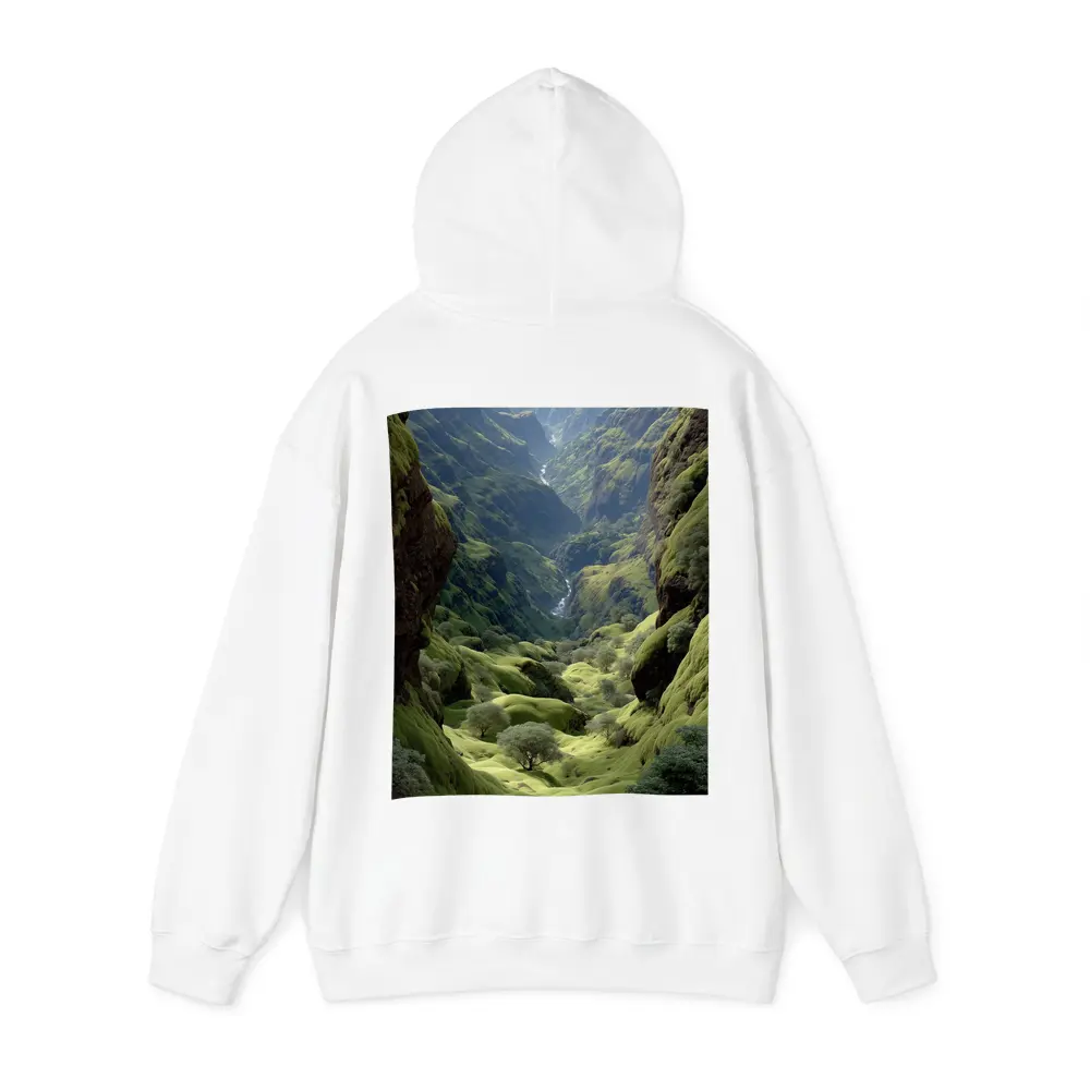 Green Canyon Valley With Mossy Rocky Walls – Hoodies