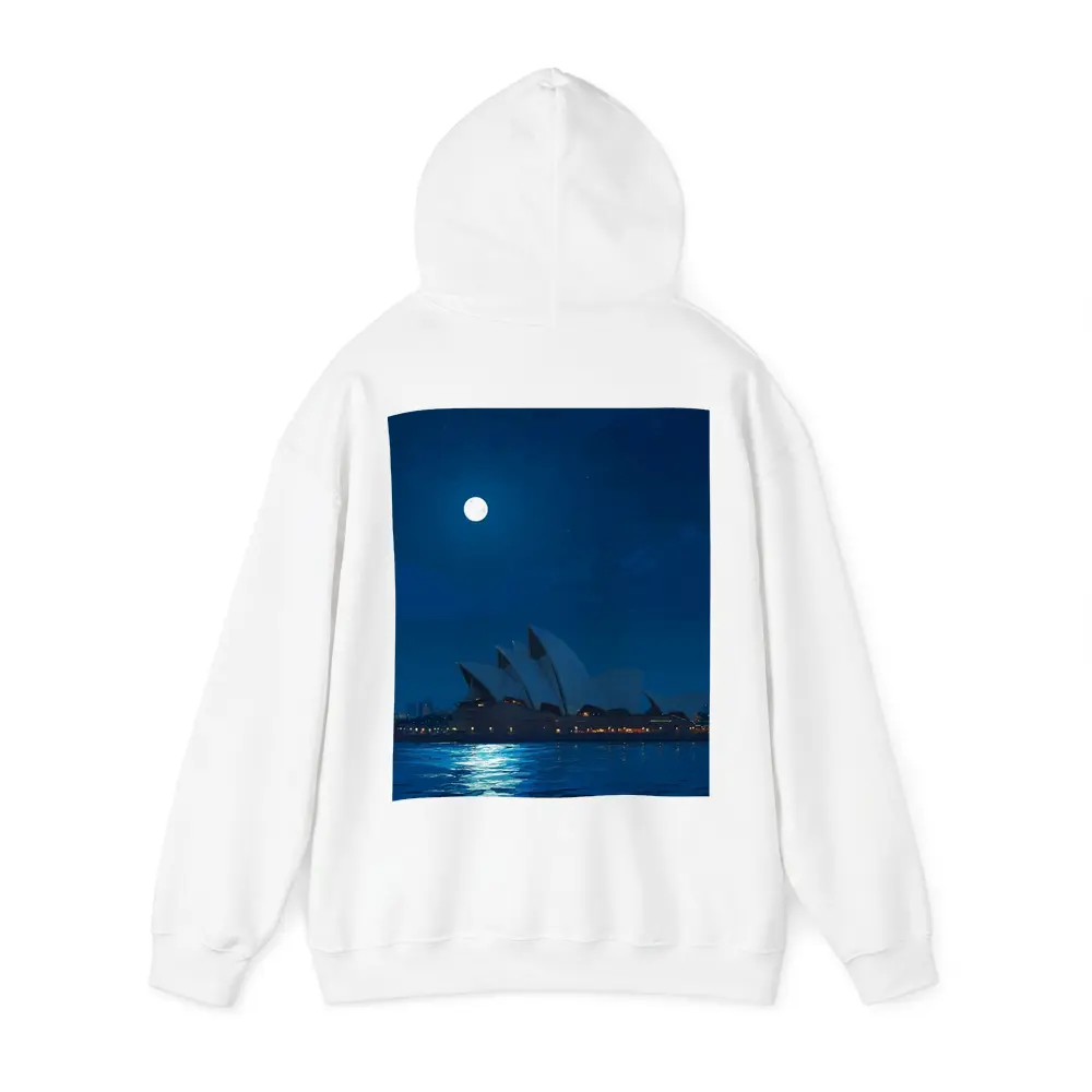 Sydney Opera House Full Moon Night Painting – Hoodies