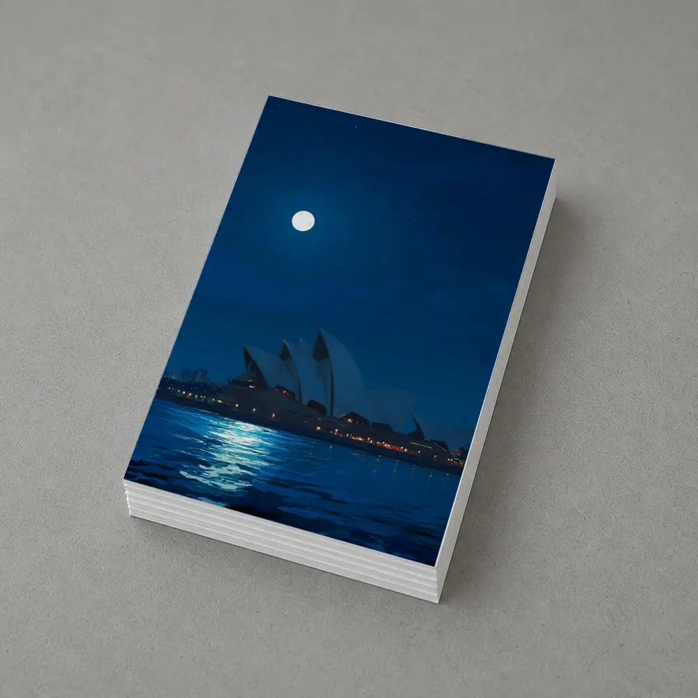 Sydney Opera House Full Moon Night Painting – Postcards