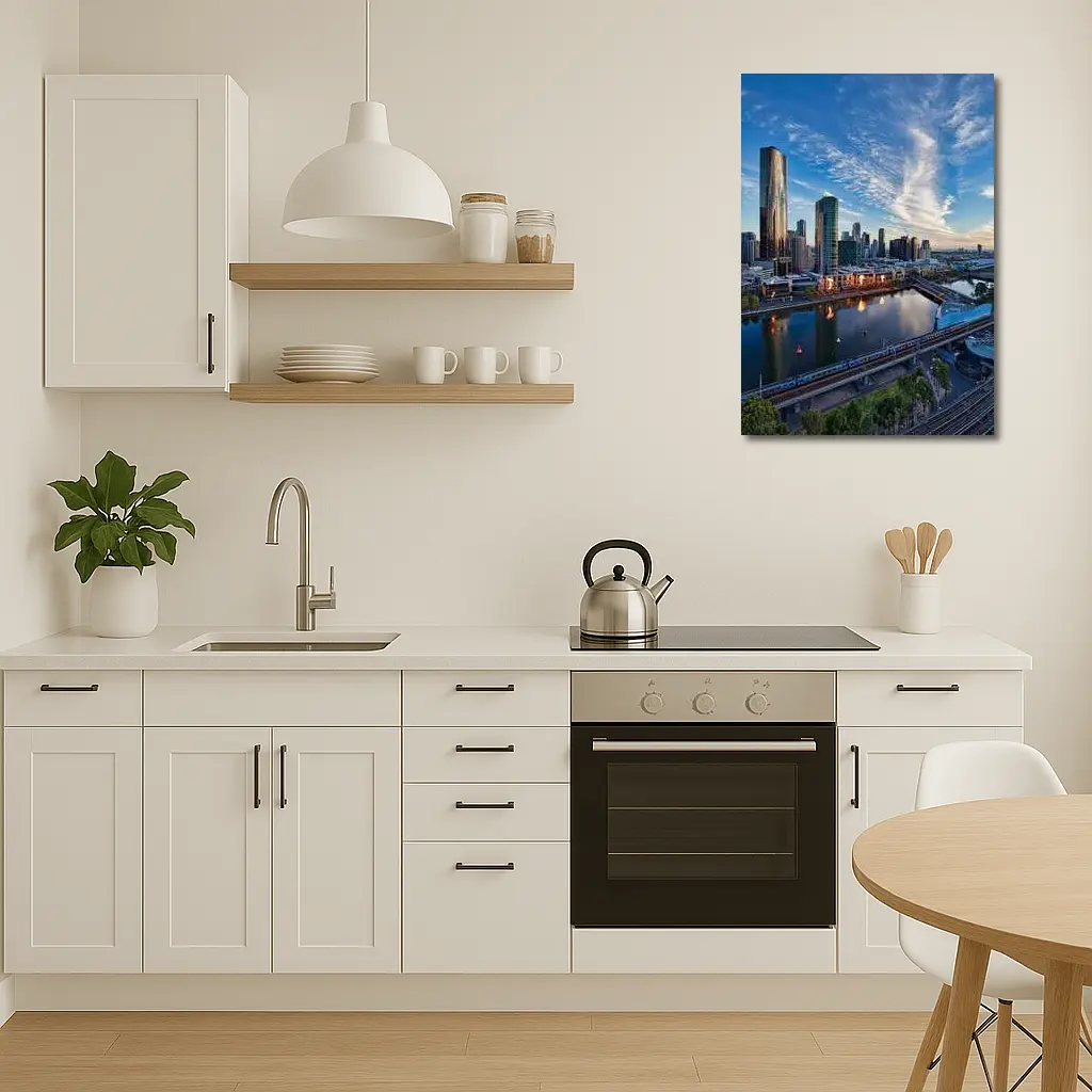 Melbourne Skyline Yarra River Sunset View – Wall Art