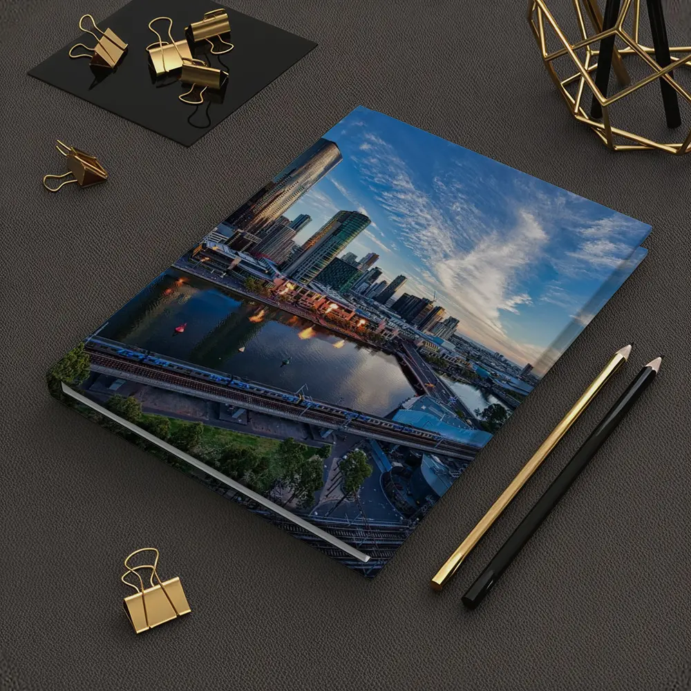 Melbourne Skyline Yarra River Sunset View – Notebooks
