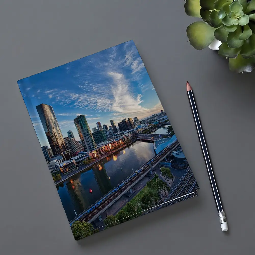 Melbourne Skyline Yarra River Sunset View – Notebooks