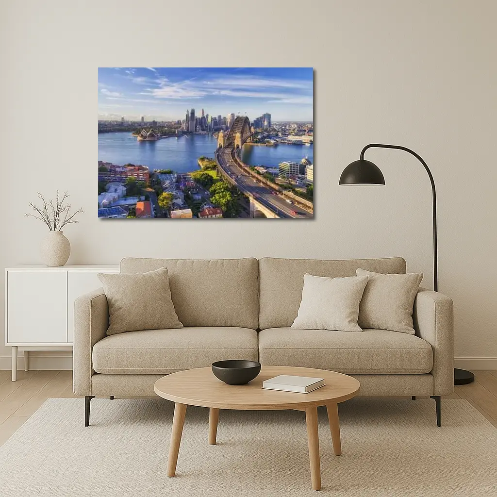 Sydney Harbour Bridge Aerial City View – Wall Art