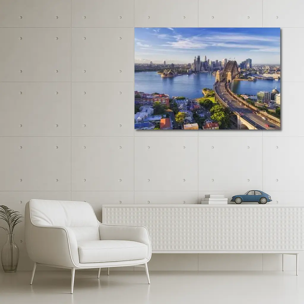 Sydney Harbour Bridge Aerial City View – Wall Art