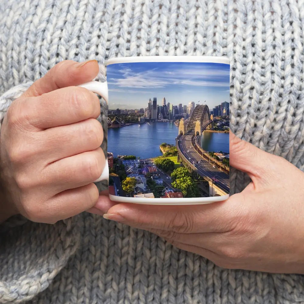 Sydney Harbour Bridge Aerial City View – Mugs