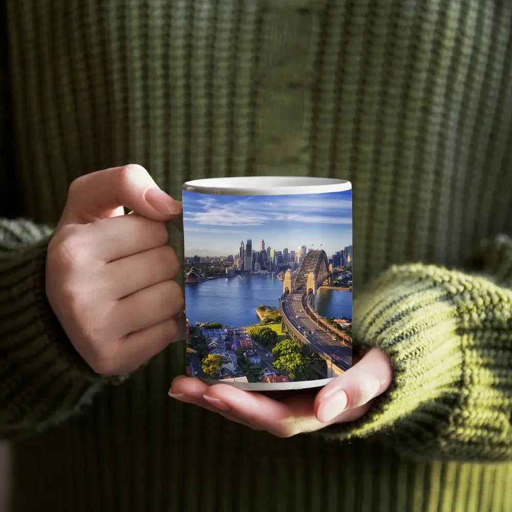 Sydney Harbour Bridge Aerial City View – Mugs