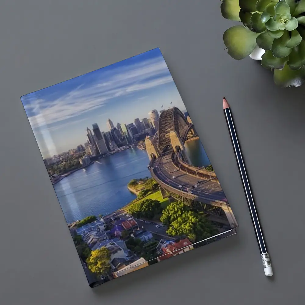 Sydney Harbour Bridge Aerial City View – Notebooks