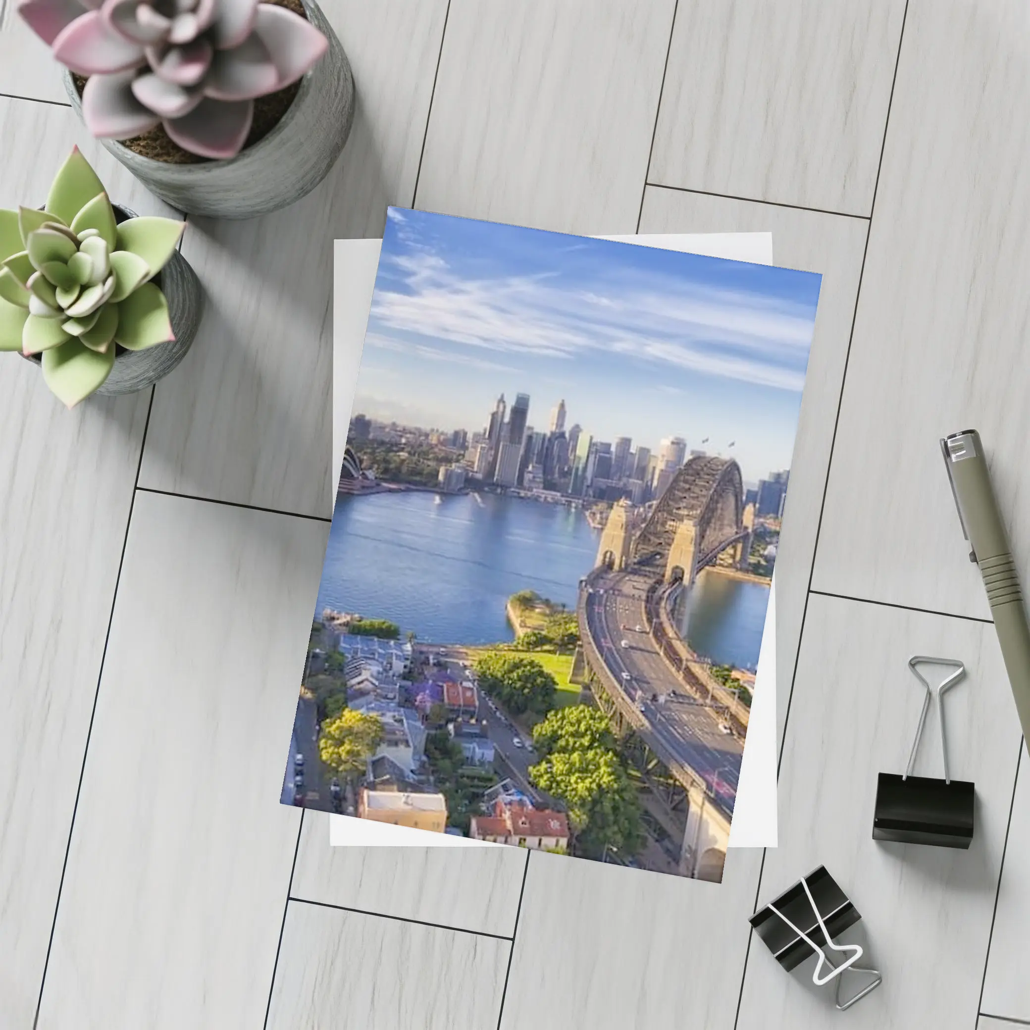 Sydney Harbour Bridge Aerial City View – Postcards