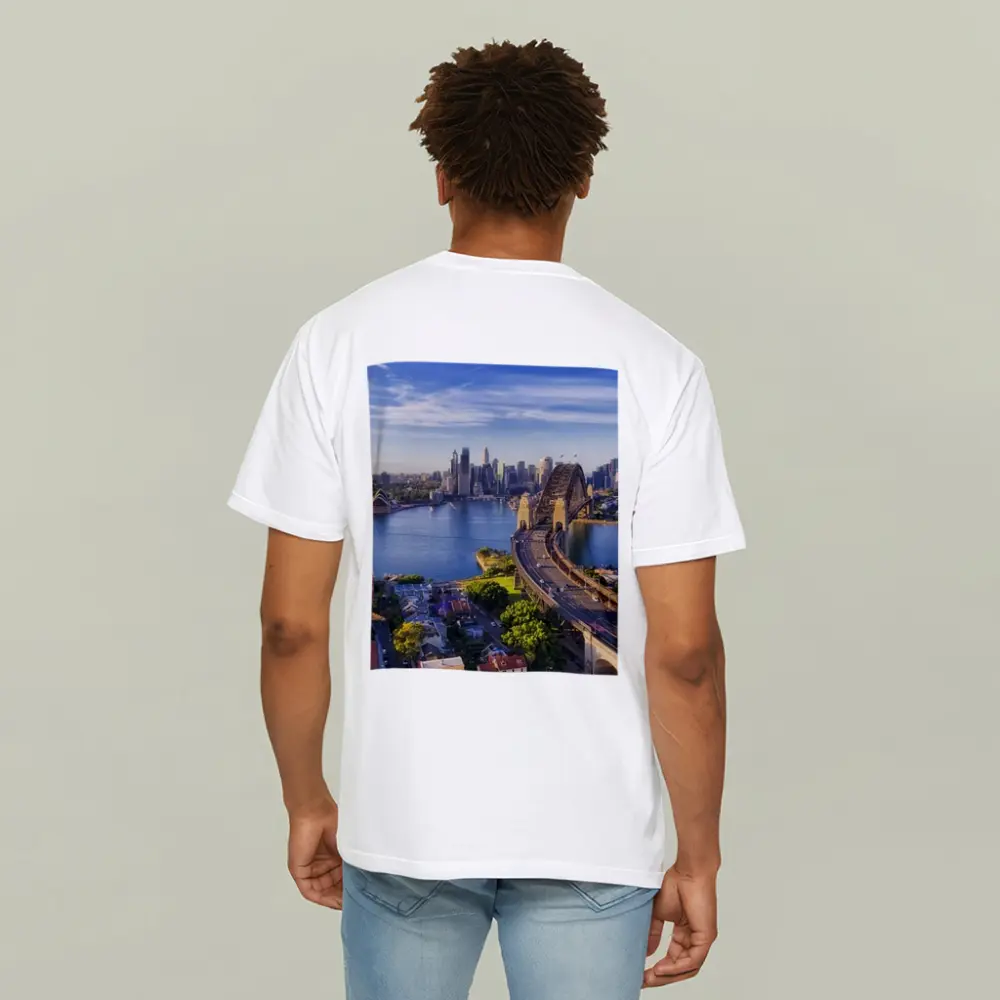Sydney Harbour Bridge Aerial City View – T-Shirts