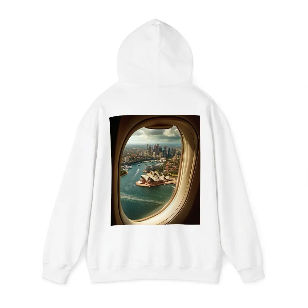 Sydney Opera House View From Airplane Window – Hoodies
