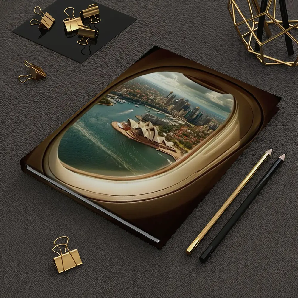 Sydney Opera House View From Airplane Window – Notebooks