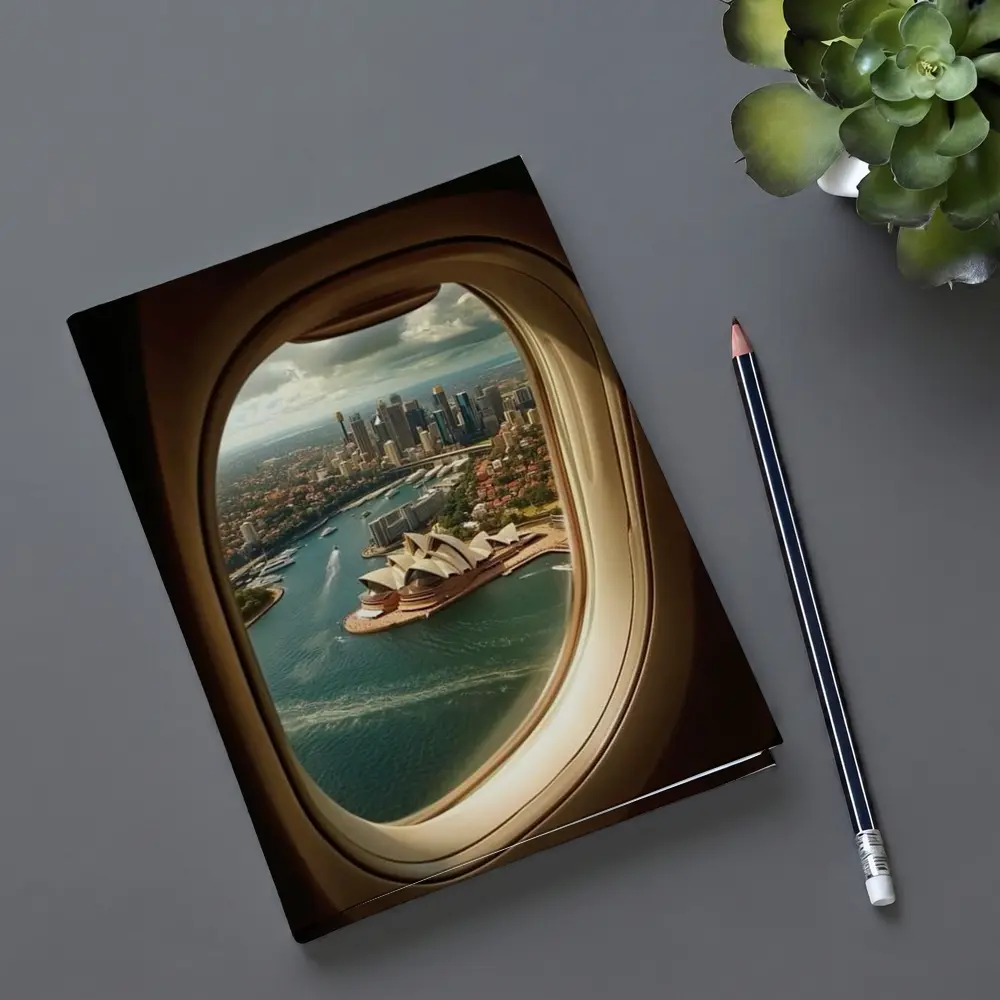 Sydney Opera House View From Airplane Window – Notebooks