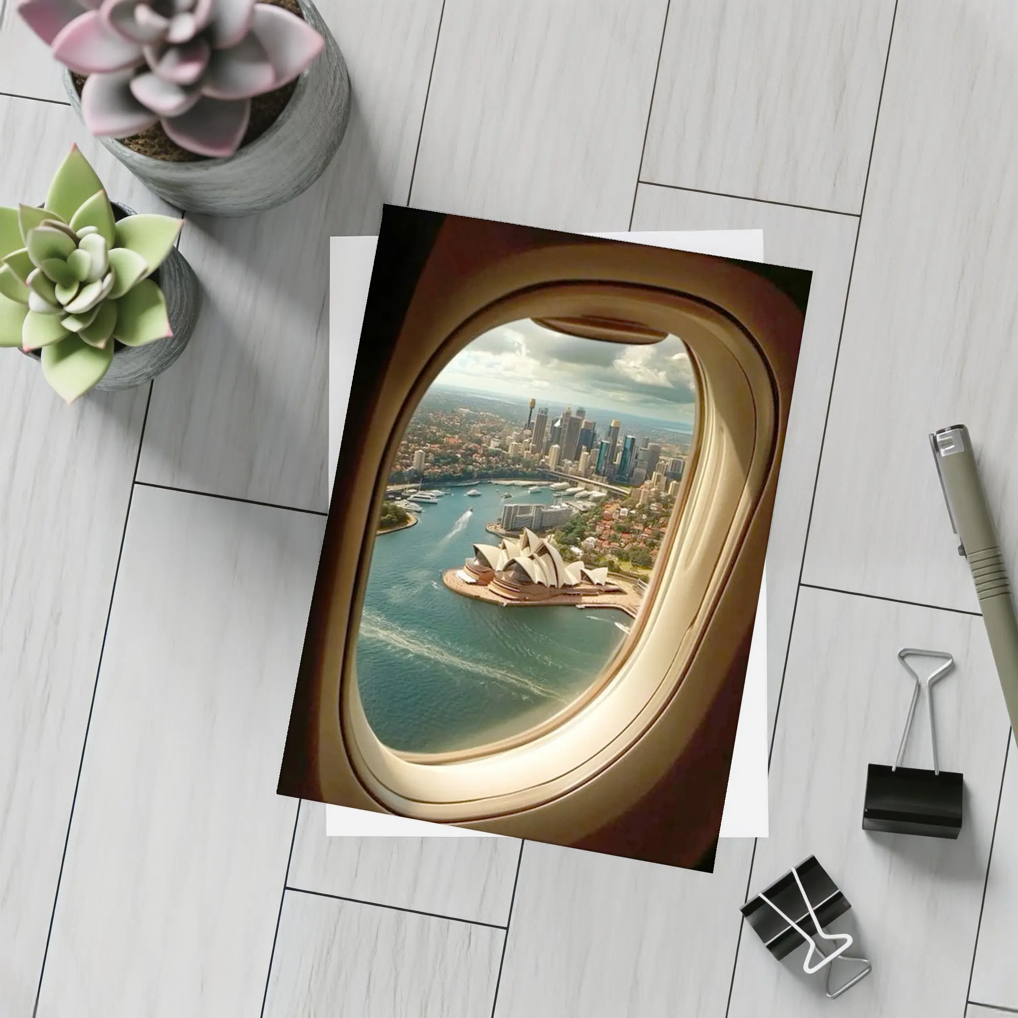 Sydney Opera House View From Airplane Window – Postcards