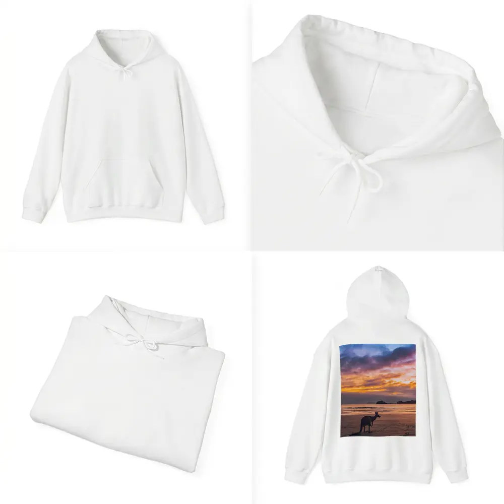 Kangaroo On Beach At Sunset Australia – Hoodies