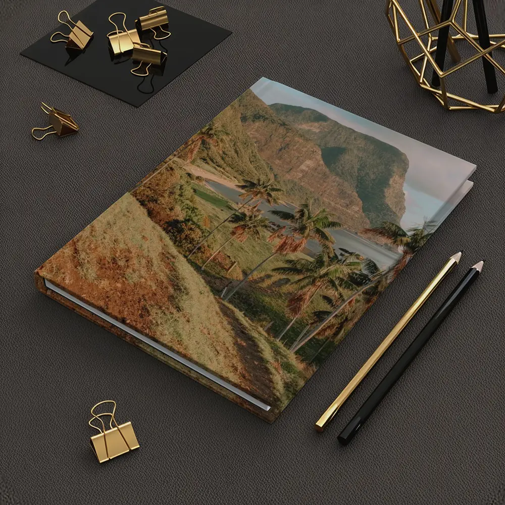 Tropical Palm Trees Mountain Bay Coastal View – Notebooks