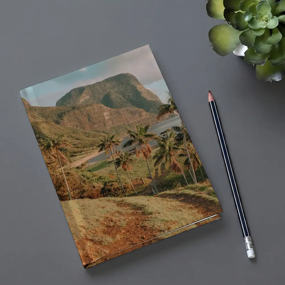 Tropical Palm Trees Mountain Bay Coastal View – Notebooks